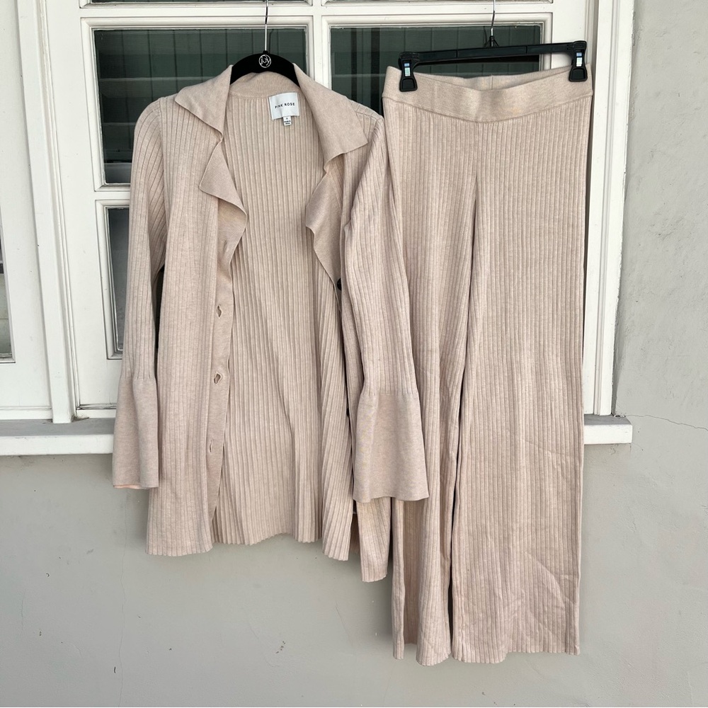 Elegant Cream Sweater Set